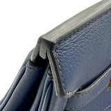 エルメス HERMES バーキン40 ○Z刻印 ブルー ゴールド金具 アルデンヌ メンズ ハンドバッグ