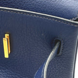 エルメス HERMES バーキン40 ○Z刻印 ブルー ゴールド金具 アルデンヌ メンズ ハンドバッグ