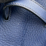 エルメス HERMES バーキン40 ○Z刻印 ブルー ゴールド金具 アルデンヌ メンズ ハンドバッグ