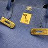 エルメス HERMES バーキン40 ○Z刻印 ブルー ゴールド金具 アルデンヌ メンズ ハンドバッグ