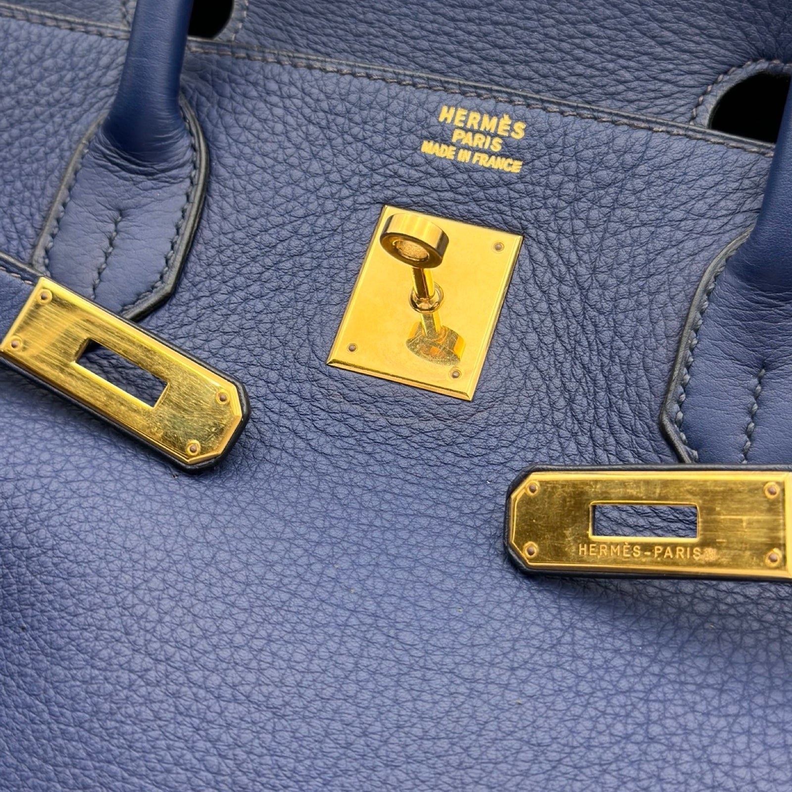 エルメス HERMES バーキン40 ○Z刻印 ブルー ゴールド金具 アルデンヌ