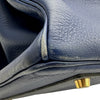 エルメス HERMES バーキン40 ○Z刻印 ブルー ゴールド金具 アルデンヌ メンズ ハンドバッグ