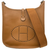 エルメス HERMES エヴリン3PM □N刻印 ゴールド シルバー金具 エプソン レディース ショルダーバッグ