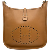 エルメス HERMES エヴリン3PM □N刻印 ゴールド シルバー金具 エプソン レディース ショルダーバッグ