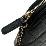 シャネル CHANEL マトラッセ チェーンクラッチバッグ AP4016 ブラック ゴールド金具 キャビアスキン レディース ショルダーバッグ