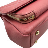 シャネル CHANEL ビジネスアフィニティ スモールバッグ A93749 28番台 ピンク ゴールド金具 キャビアスキン レディース ショルダーバッグ