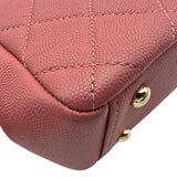 シャネル CHANEL ビジネスアフィニティ スモールバッグ A93749 28番台 ピンク ゴールド金具 キャビアスキン レディース ショルダーバッグ