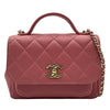 シャネル CHANEL ビジネスアフィニティ スモールバッグ A93749 28番台 ピンク ゴールド金具 キャビアスキン レディース ショルダーバッグ