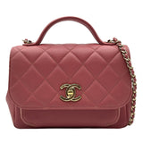 シャネル CHANEL ビジネスアフィニティ スモールバッグ A93749 28番台 ピンク ゴールド金具 キャビアスキン レディース ショルダーバッグ