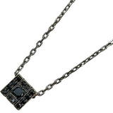 ダミアーニ DAMIANI ベルエポックスクエアネックレス ホワイトゴールド 750 ブラックダイヤモンド ジュエリー