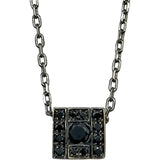 ダミアーニ DAMIANI ベルエポックスクエアネックレス ホワイトゴールド 750 ブラックダイヤモンド ジュエリー