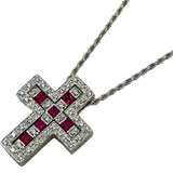 ダミアーニ DAMIANI ベルエポックネックレスXS ホワイトゴールド 750 ルビー ダイヤモンド ジュエリー