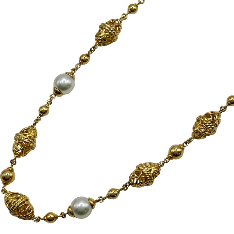 ミキモト MIKIMOTO 2WAYネックレス ゴールド K18 パール ジュエリー