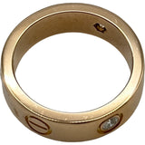 カルティエ Cartier ラブリングハーフダイヤ ピンクゴールド 750 ダイヤモンド ジュエリー