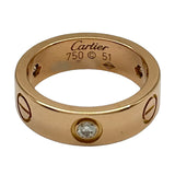 カルティエ Cartier ラブリングハーフダイヤ ピンクゴールド 750 ダイヤモンド ジュエリー