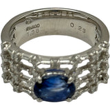 タサキ TASAKI リング プラチナ Pt900 サファイア ダイヤモンド ジュエリー