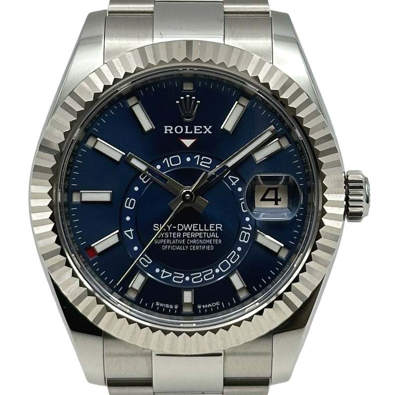 ロレックス ROLEX スカイドゥエラー 326934 ブルー ホワイトゴールド/ステンレススチール 自動巻き メンズ 腕時計 ロレックス ROLEX スカイドゥエラー 336934 ブルー ホワイトゴールド