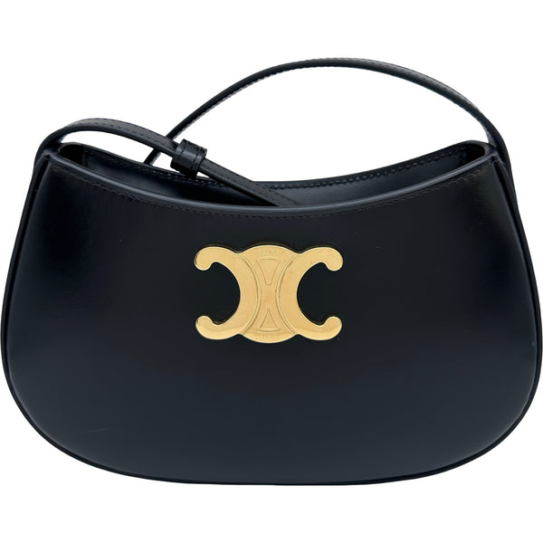 セリーヌ CELINE ティリーミディアム 115703 ブラック レザー