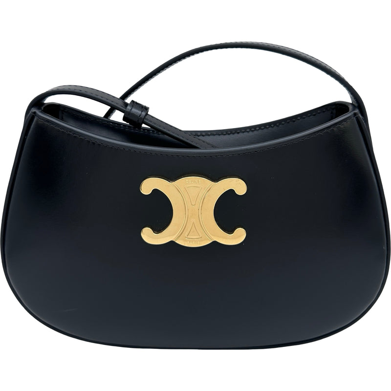 セリーヌ CELINE ティリーミディアム 115703 ブラック レザー