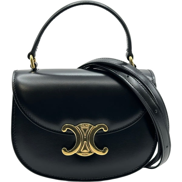 【非売品】セリーヌ CELINE カーフレザー アクセサリーボウル 新品未使用 セリーヌ CELINE ミニブザス ハンドバッグ 10L063 ブラック レザー