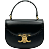 セリーヌ CELINE ミニブザス ハンドバッグ 10L063 ブラック レザー レディース ショルダーバッグ