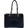 シャネル CHANEL GST A50995 14番台 ブラック×ゴールド金具 キャビアスキン レディース トートバッグ