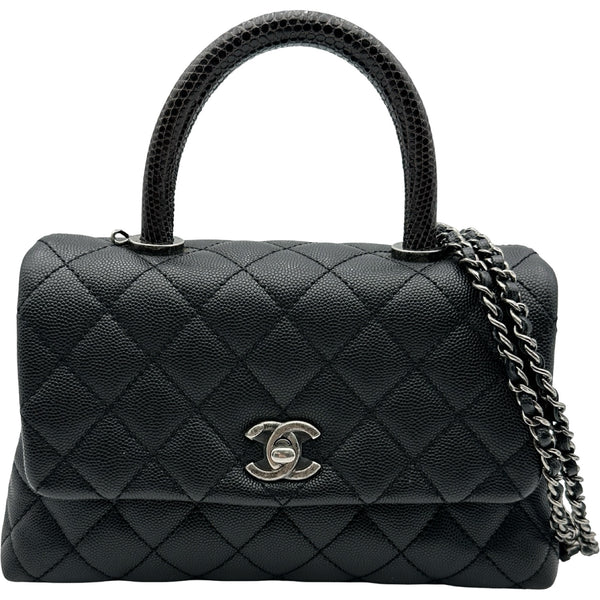 シャネル、こおこお シャネル CHANEL ココハンドルXS A92990 23番台 ブラック シルバー金具