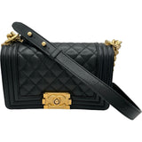 シャネル CHANEL ボーイシャネル20 A67085 27番台 ブラック ゴールド金具 キャビアスキン レディース ショルダーバッグ