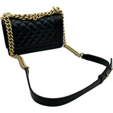 シャネル CHANEL ボーイシャネル20 A67085 27番台 ブラック ゴールド金具 キャビアスキン レディース ショルダーバッグ