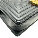 シャネル CHANEL ボーイシャネル20 A67085 27番台 ブラック ゴールド金具 キャビアスキン レディース ショルダーバッグ