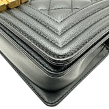 シャネル CHANEL ボーイシャネル20 A67085 27番台 ブラック ゴールド金具 キャビアスキン レディース ショルダーバッグ