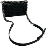シャネル CHANEL ボーイシャネル20 A67085 ブラック シルバー金具 キャビアスキン レディース ショルダーバッグ