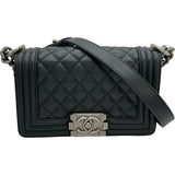 シャネル CHANEL ボーイシャネル20 A67085 ブラック シルバー金具 キャビアスキン レディース ショルダーバッグ