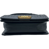 シャネル CHANEL ボーイシャネル20 A67085 27番台 ブラック×ゴールド金具 キャビアスキン レディース ショルダーバッグ