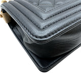 シャネル CHANEL ボーイシャネル20 A67085 27番台 ブラック×ゴールド金具 キャビアスキン レディース ショルダーバッグ