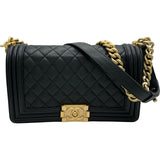 シャネル CHANEL ボーイシャネル25 A67086 ブラック ゴールド金具 キャビアスキン レディース ショルダーバッグ