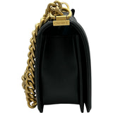 シャネル CHANEL ボーイシャネル25 A67086 ブラック ゴールド金具 キャビアスキン レディース ショルダーバッグ