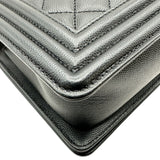 シャネル CHANEL ボーイシャネル25 A67086 ブラック ゴールド金具 キャビアスキン レディース ショルダーバッグ
