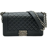シャネル CHANEL ボーイシャネル25 A67086 27番台 ブラック シルバー金具 キャビア レディース ショルダーバッグ