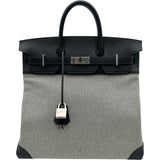 エルメス HERMES オータクロア40 Z刻印 ブラック シルバー金具 トワル レディース ハンドバッグ