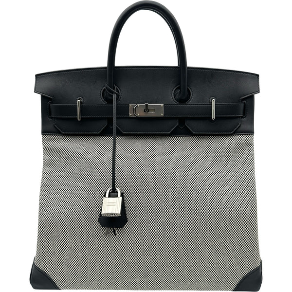エルメス HERMES オータクロア40 Z刻印 ブラック シルバー金具 トワル