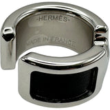 エルメス HERMES オランプイヤーカフ ブラック シルバー金具 金メッキ アクセサリー