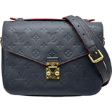 ルイ・ヴィトン LOUIS VUITTON ポシェット・メティス MM M44071 ネイビー/レッド モノグラム・アンプラント レディース ショルダーバッグ