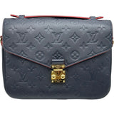 ルイ・ヴィトン LOUIS VUITTON ポシェット・メティス MM M44071 ネイビー/レッド モノグラム・アンプラント レディース ショルダーバッグ