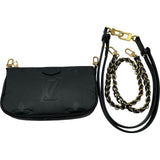 ルイ・ヴィトン LOUIS VUITTON ミュルティ･ポシェット･アクセソワール M80399 ブラック モノグラム・アンプラント ユニセックス ショルダーバッグ