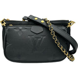 ルイ・ヴィトン LOUIS VUITTON ミュルティ･ポシェット･アクセソワール M80399 ブラック モノグラム・アンプラント ユニセックス ショルダーバッグ