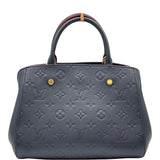 ルイ・ヴィトン LOUIS VUITTON モンテーニュBB M42747 ネイビー/レッド モノグラム・アンプラント レディース ショルダーバッグ