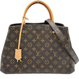 ルイ・ヴィトン LOUIS VUITTON モンテーニュMM M41056 ブラウン モノグラム レディース ショルダーバッグ