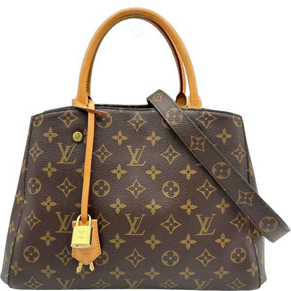 Louis Vuitton 小型ハンドバッグ ブラウン ルイ・ヴィトン LOUIS VUITTON モンテーニュMM M41056 ブラウン