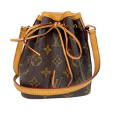 ルイ・ヴィトン LOUIS VUITTON ナノ・ノエ M41346 ブラウン モノグラム ユニセックス ショルダーバッグ